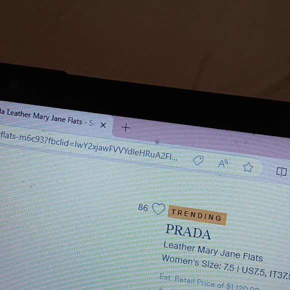 PRADA.FLATS.Silver.SIZE 36 - Picture 8 of 10